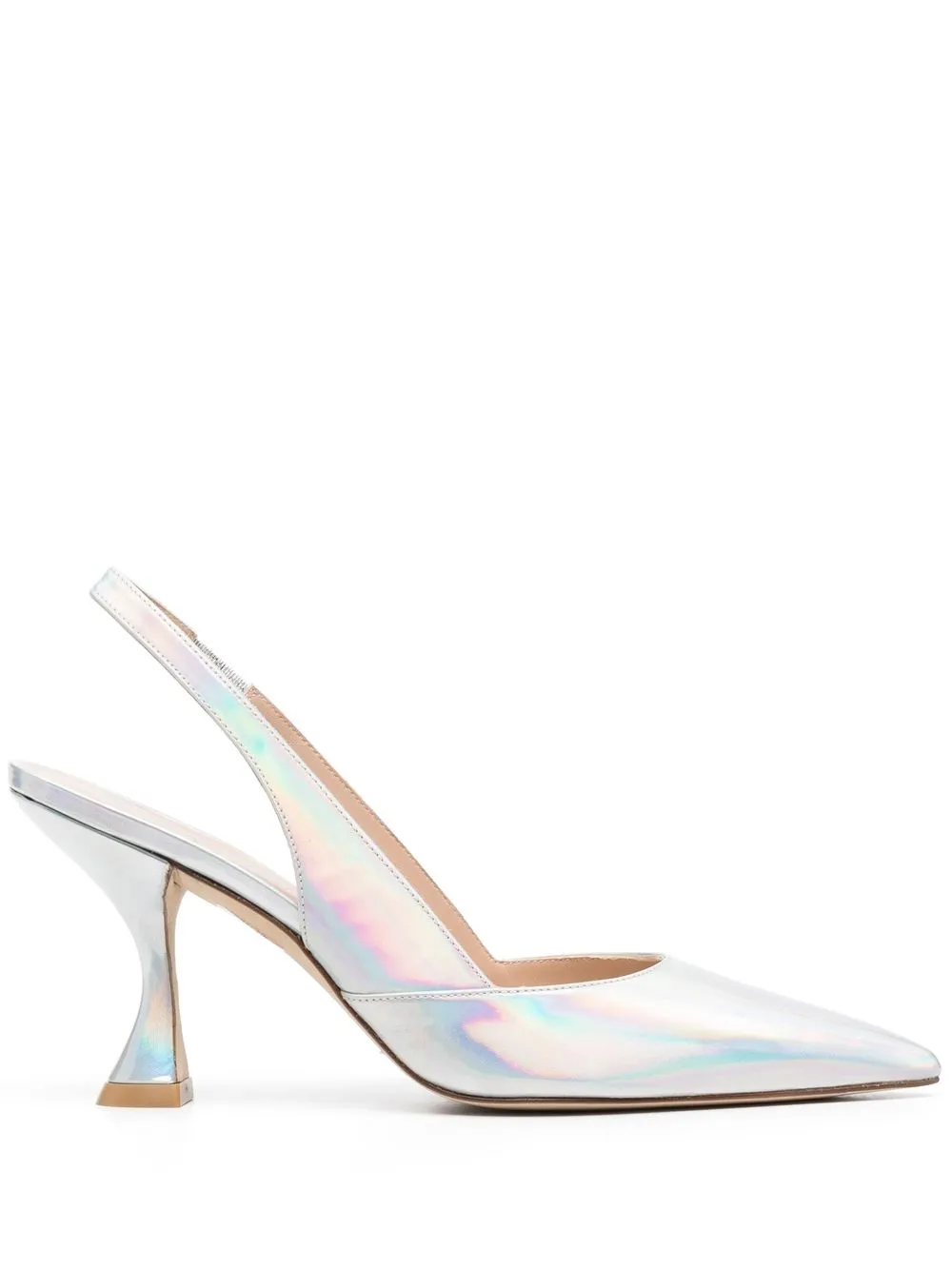 

Stuart Weitzman metallic-effect 95mm pumps - Silver