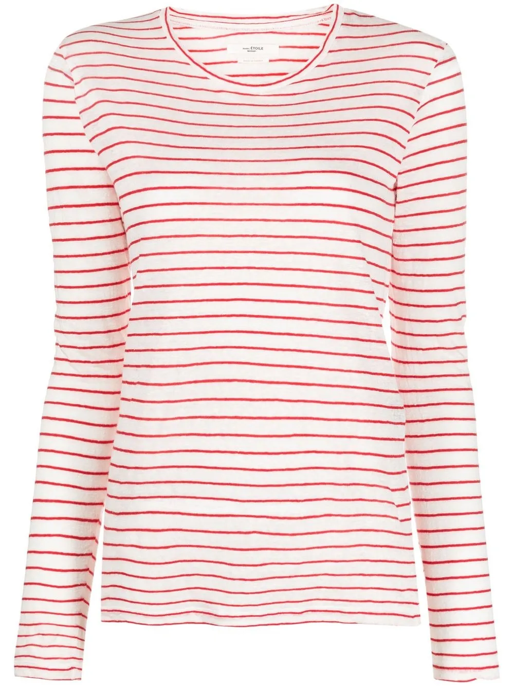 

Isabel Marant Étoile playera con rayas estampadas - Blanco