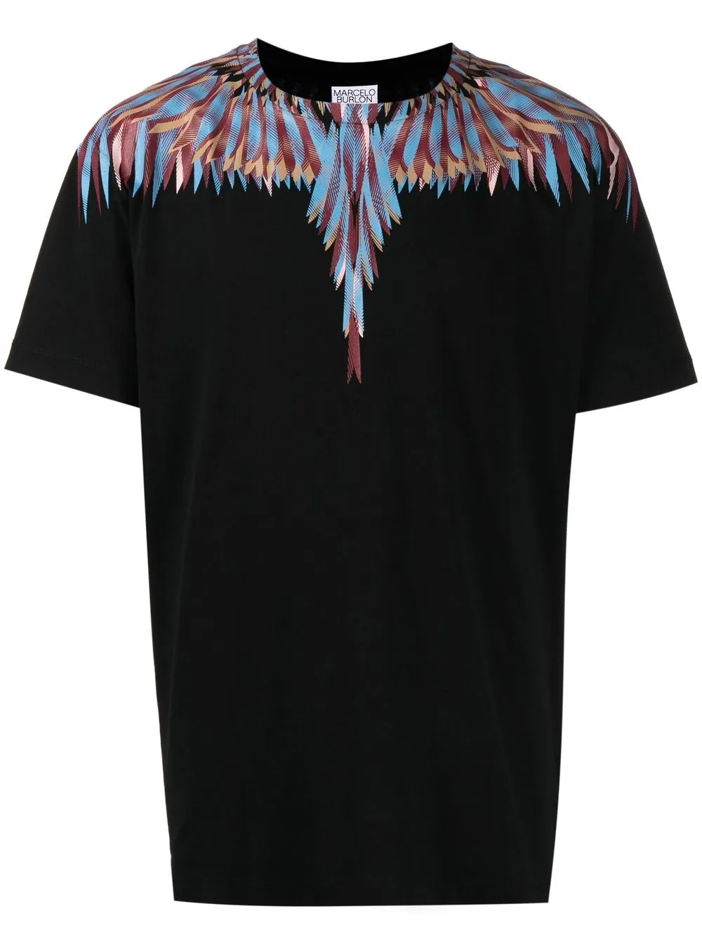 

Marcelo Burlon County of Milan playera Lines Wings - Negro