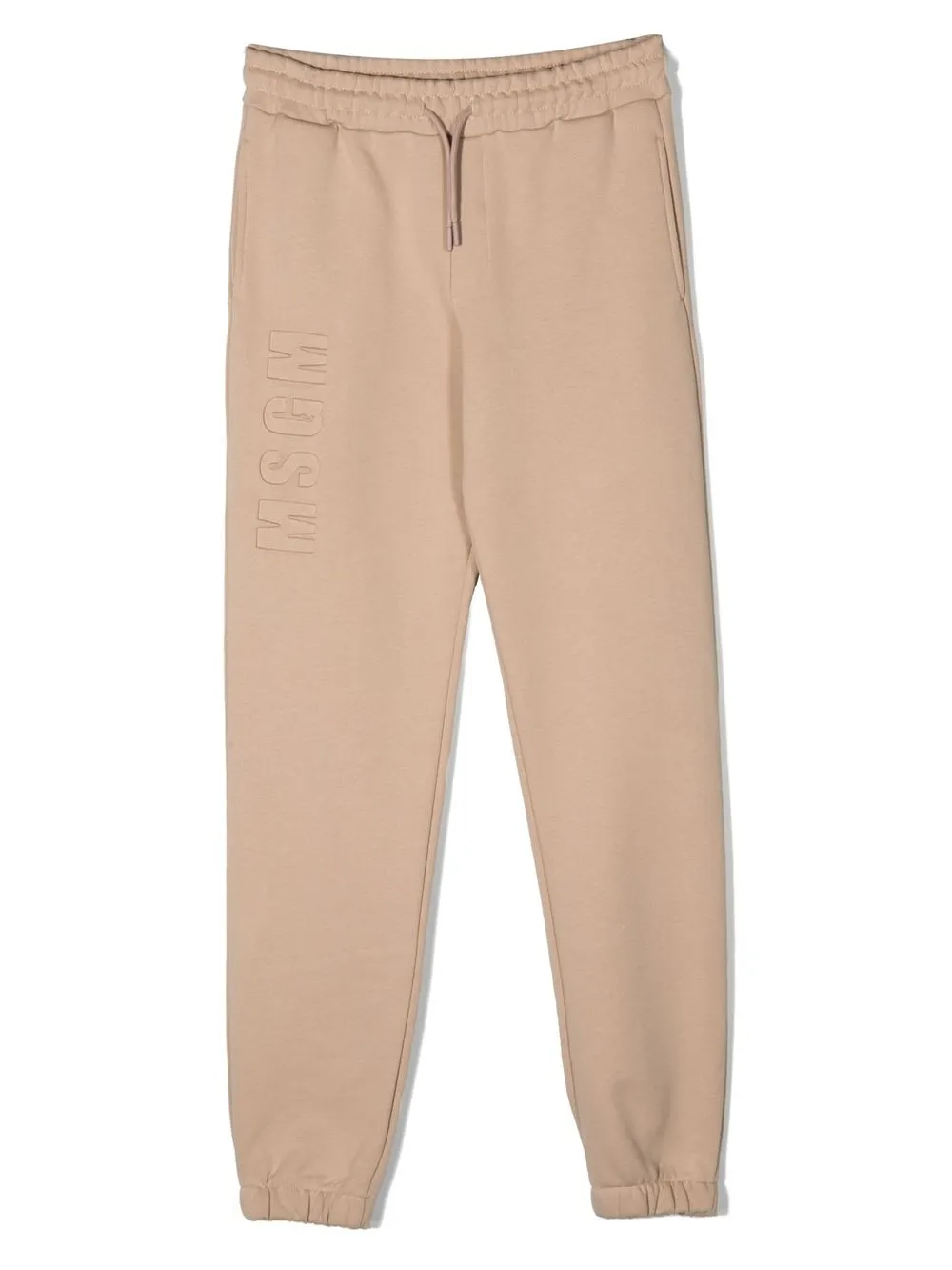 

MSGM Kids debossed-logo detail track pants - Neutrals