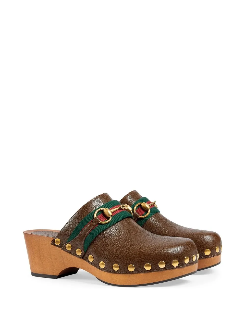 Gucci Klompen met houten zool - Bruin