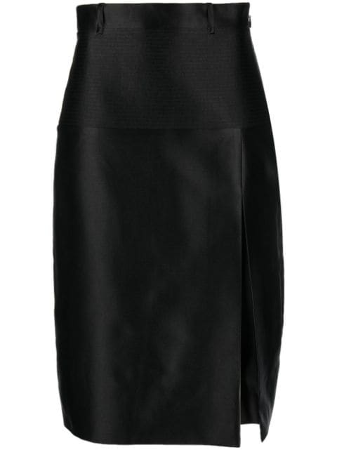 Gucci duchesse silk side-slit skirt
