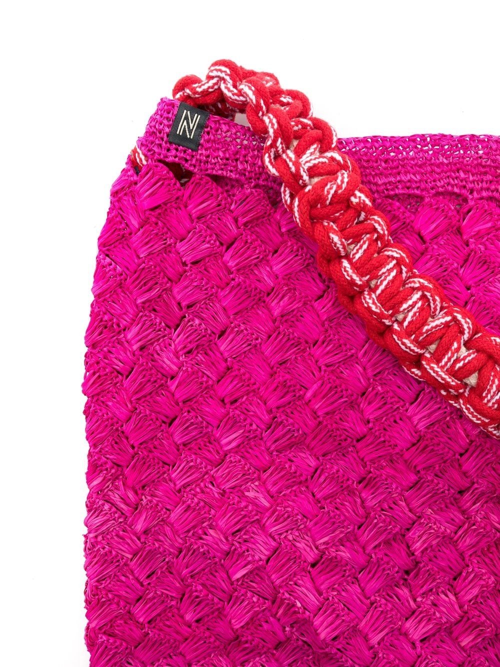 Shop Nannacay Sophie Straw Shoulder Bag In Pink