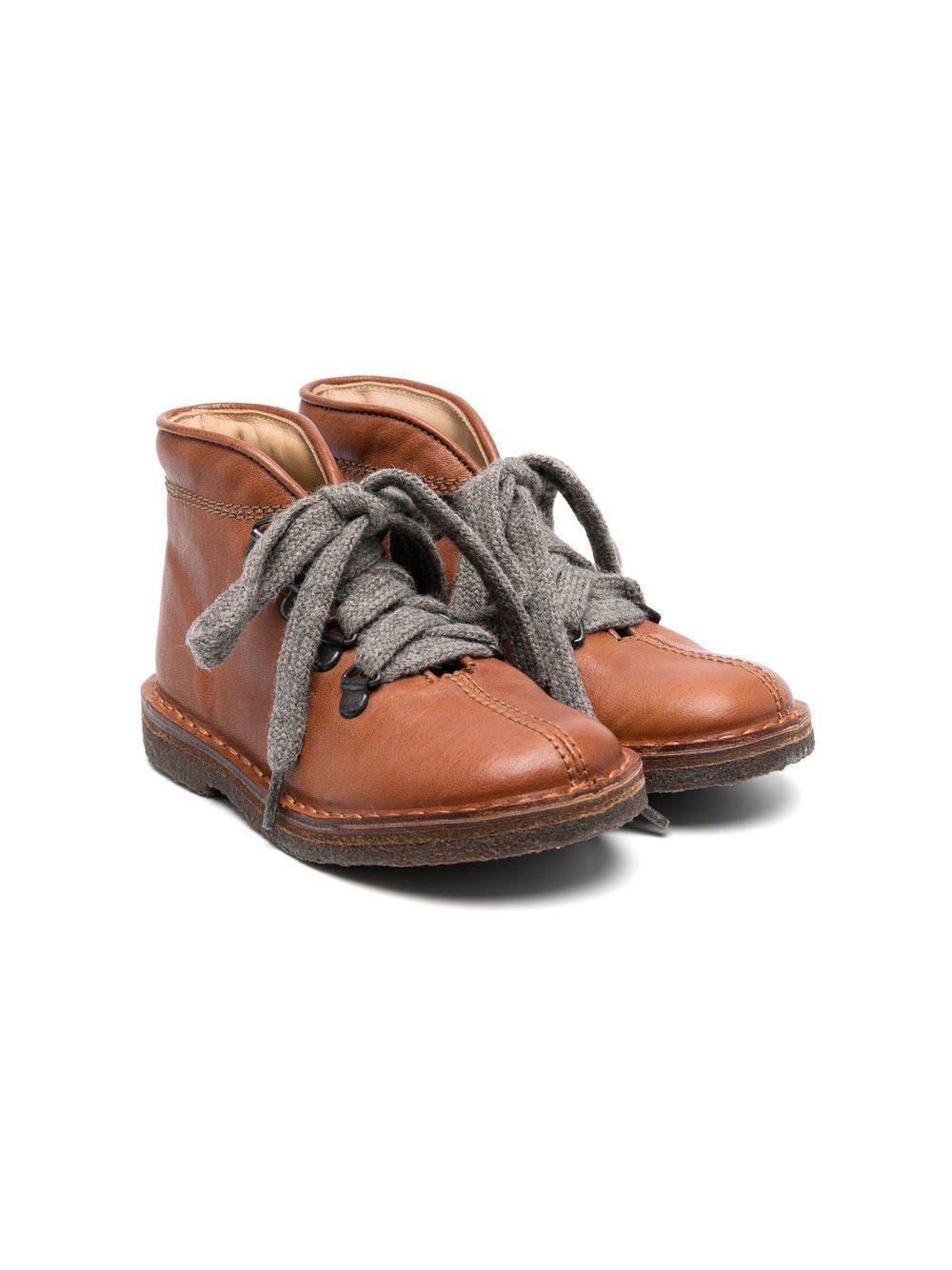 pèpè bottines spok à lacets - marron