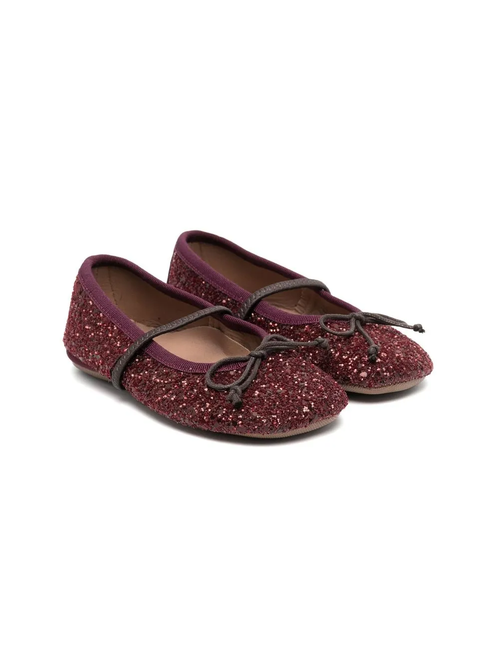 

Pèpè glitter Mary-Jane ballerina shoes - Red