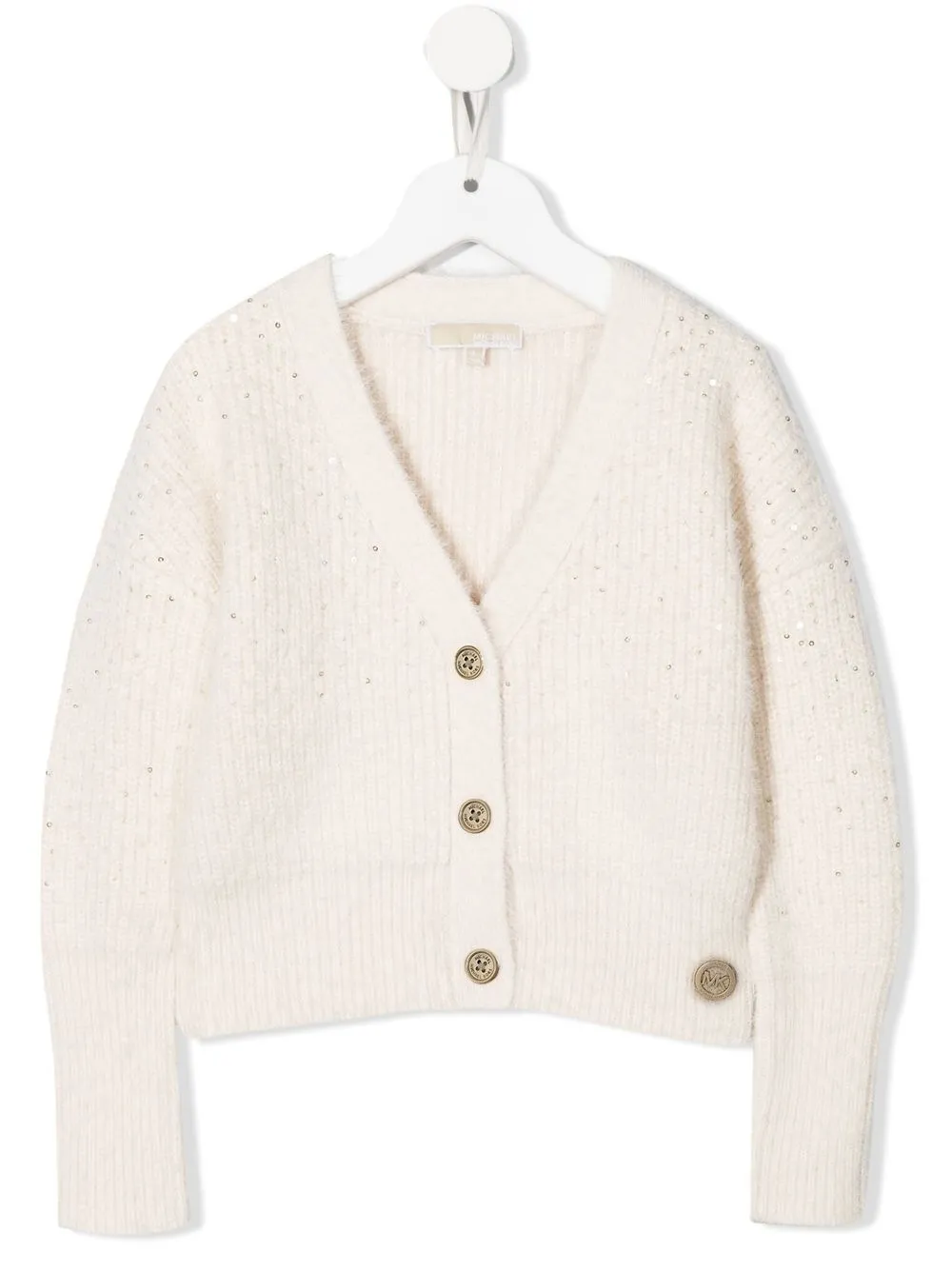 

Michael Kors Kids cárdigan tejido con lentejuelas - Neutro