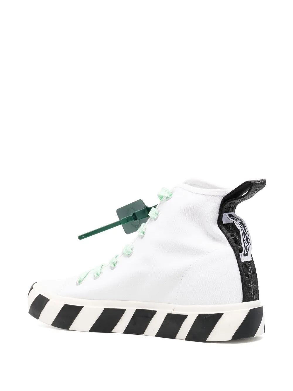  Off White Vulcanized Sneakers Mit Kabelbinder Detail   White Navy Blue 