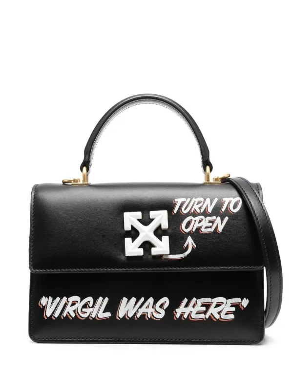 Off-White Jitney 1.4 Virgil Was Here Mini Bag - Female - Leather - Os - Black