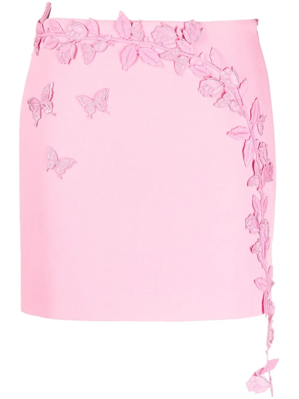 

Blumarine floral-appliqué mini skirt - Pink