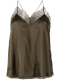 IRO V-neck silk vest top - Green