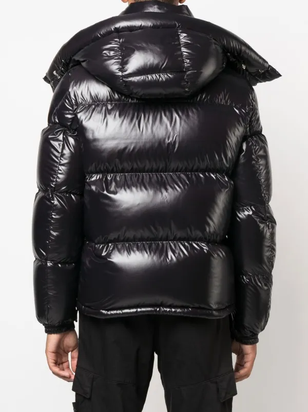 Moncler high shine Padded Jacket Black FARFETCH AM