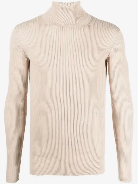 Off-White ribbed turtleneck jumper