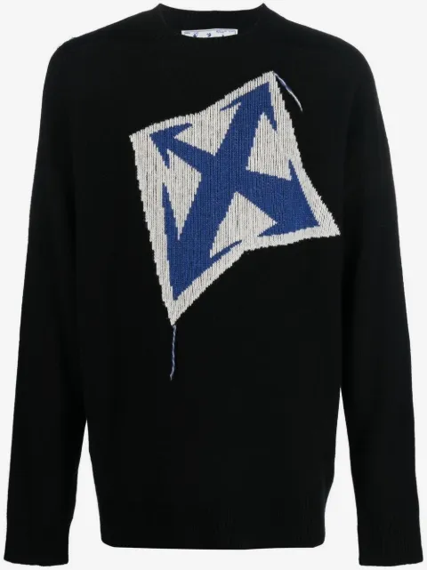 Off-White suéter con motivo Arrows en intarsia