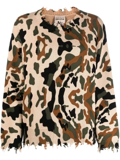 Semicouture camouflage jersey-knit jumper