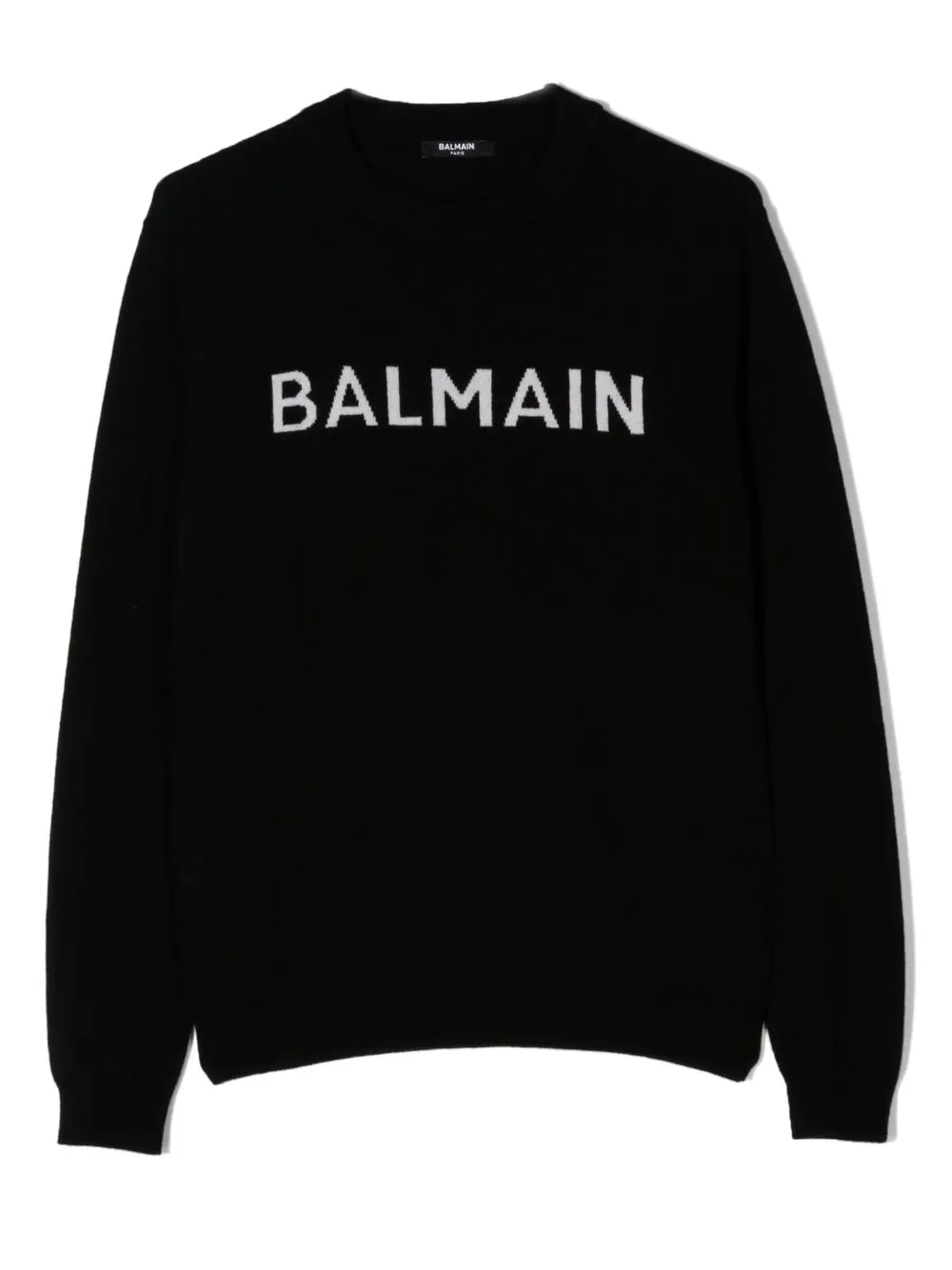 

Balmain Kids logo-print detail knit jumper - Black