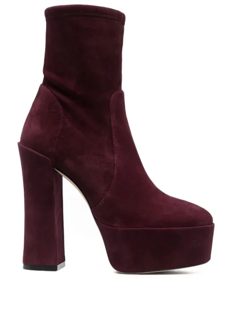 Stuart Weitzman Skyhigh 145mm suede platform boots