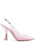 Stuart Weitzman crystal-embellished transparent pumps - Pink