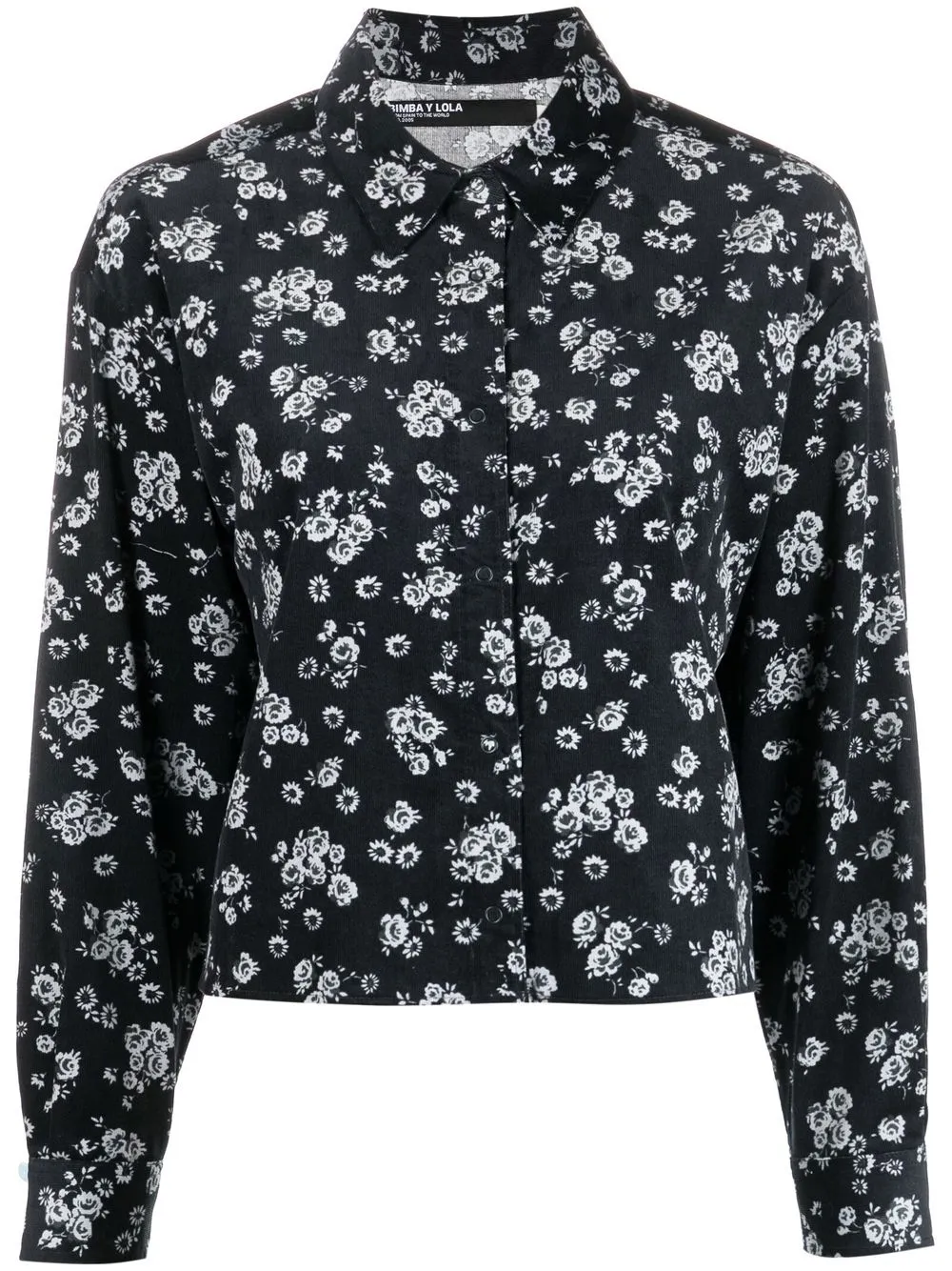 

Bimba y Lola camisa con estampado Blooming Flowers - Negro