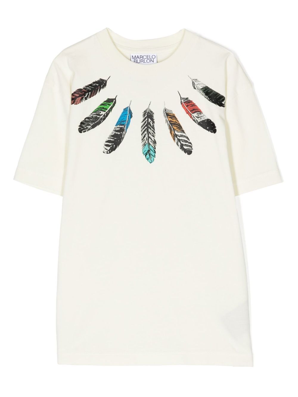 

Marcelo Burlon County Of Milan Kids Collar Feathers-print cotton T-shirt - Neutrals