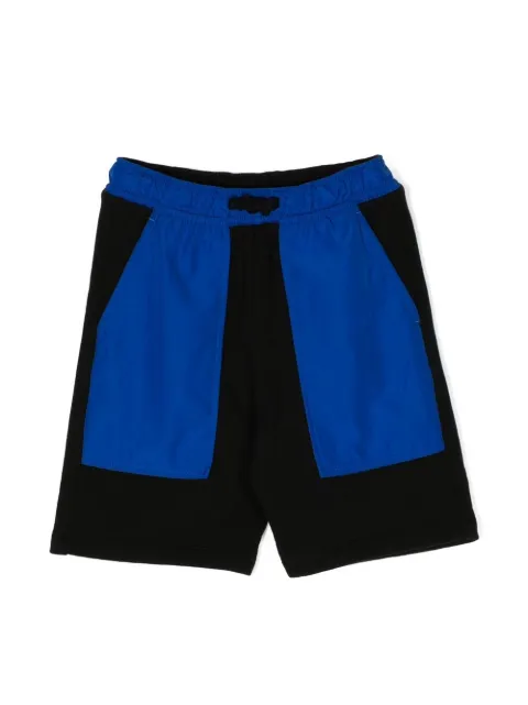 Marcelo Burlon County Of Milan Kids Pixel Logo-print panelled drawstring shorts