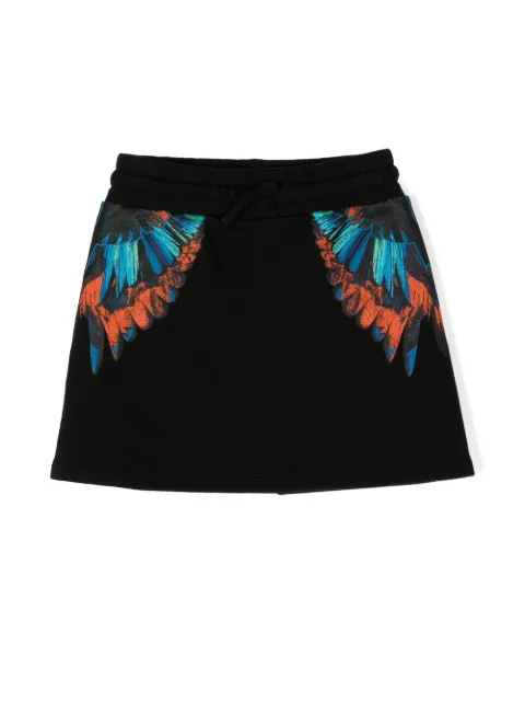 Marcelo Burlon County Of Milan Kids تنورة ميني برباط وطبعة 'ترافيل وينغز'