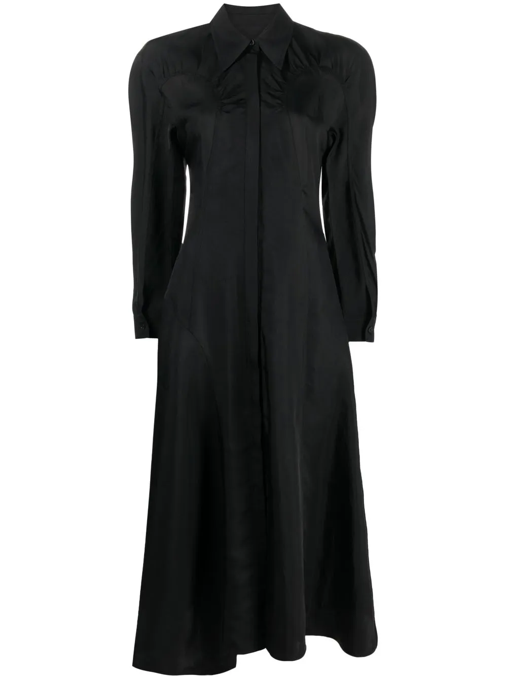 

Jil Sander silk-blend shirt dress - Black