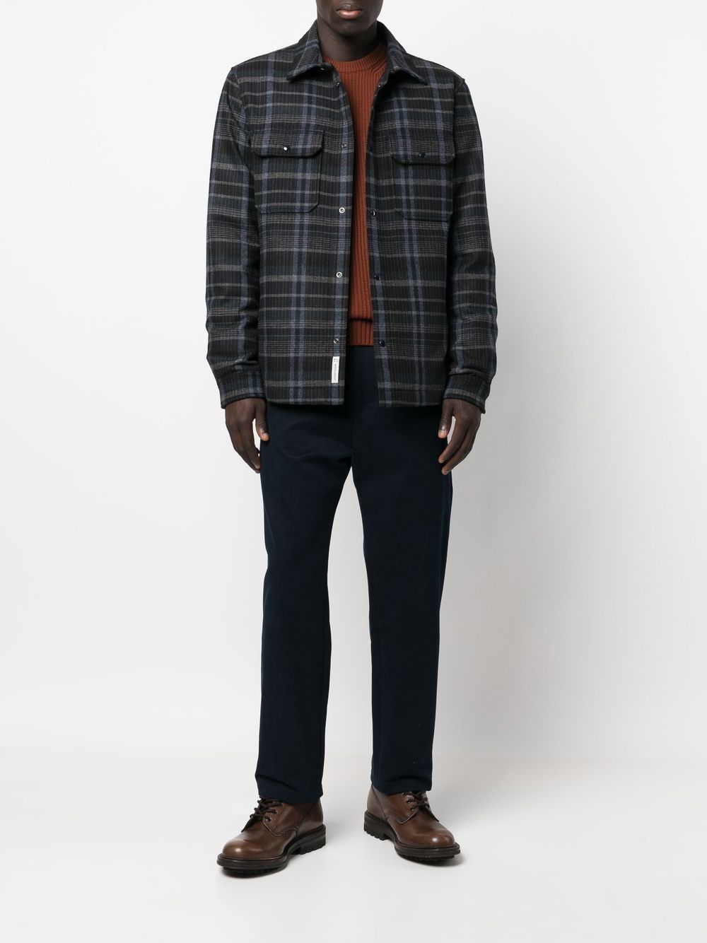 Woolrich Plaid check-print Shirt Jacket - Farfetch