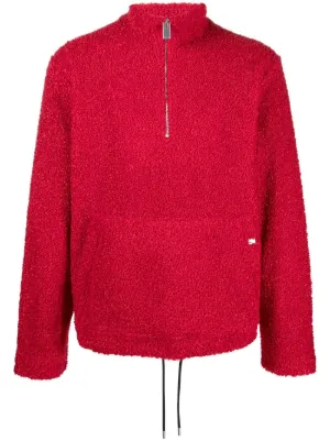 Farfetch Abbigliamento Maglioni e cardigan Felpe e hoodies Felpe Felpa con mezza zip Rosso 