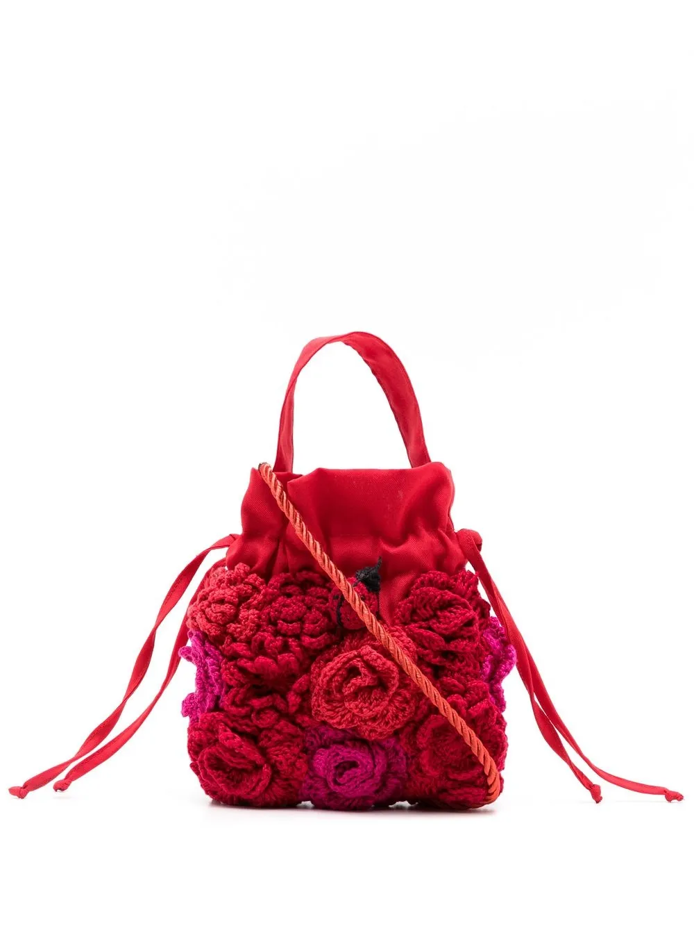 

Nannacay Phoebe crochet-detail shoulder bag - Red