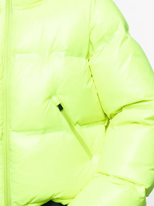 Neon yellow outlet puffer jacket