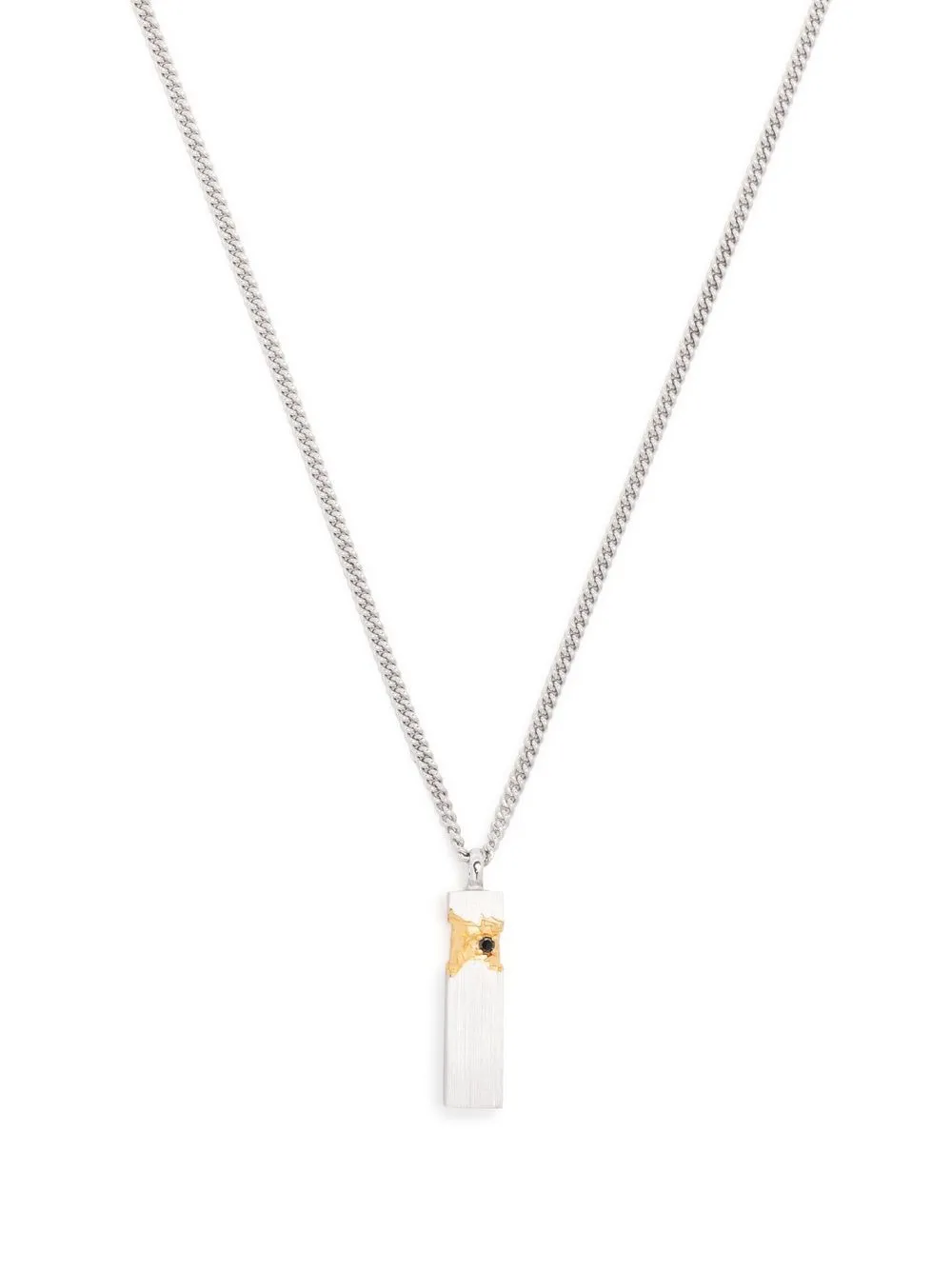 

Tom Wood Mined Cubed pendant necklace - Silver