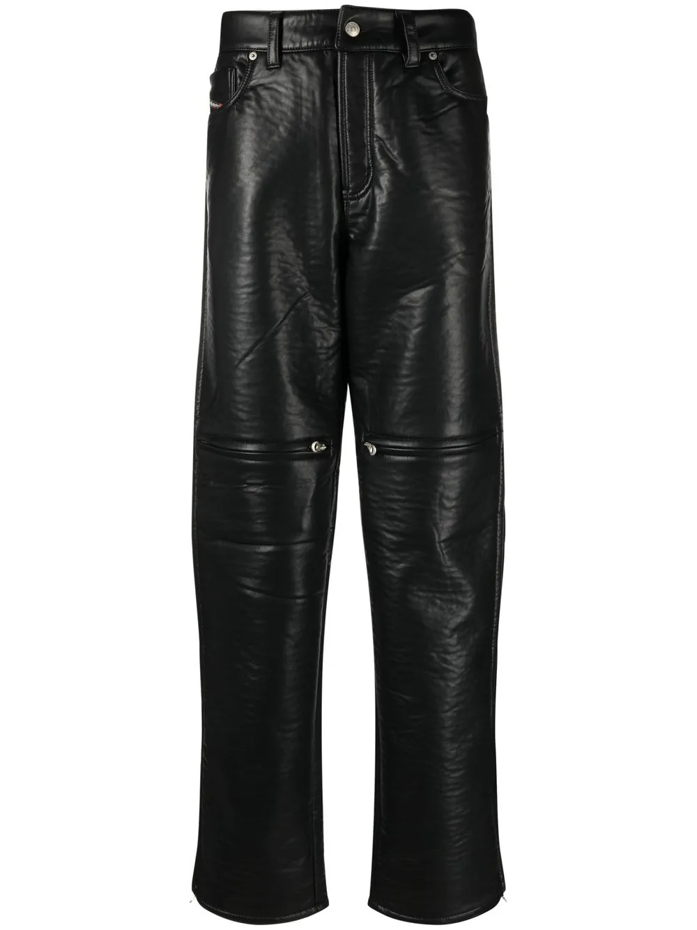 

Diesel P-Cirio zip-details straight trousers - Black