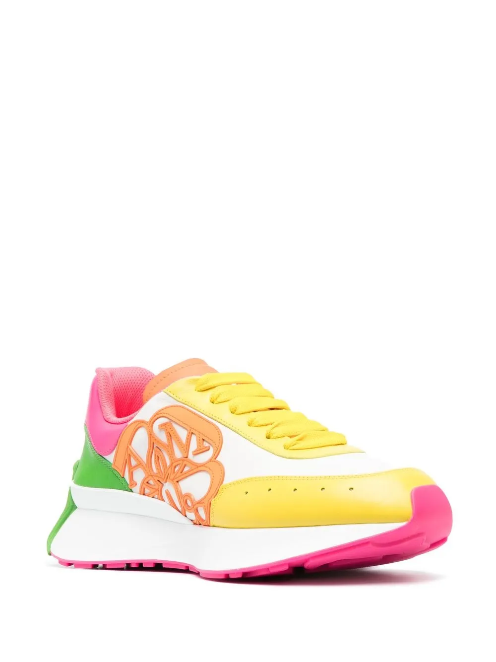 Alexander McQueen Sneakers met colourblocking - Wit