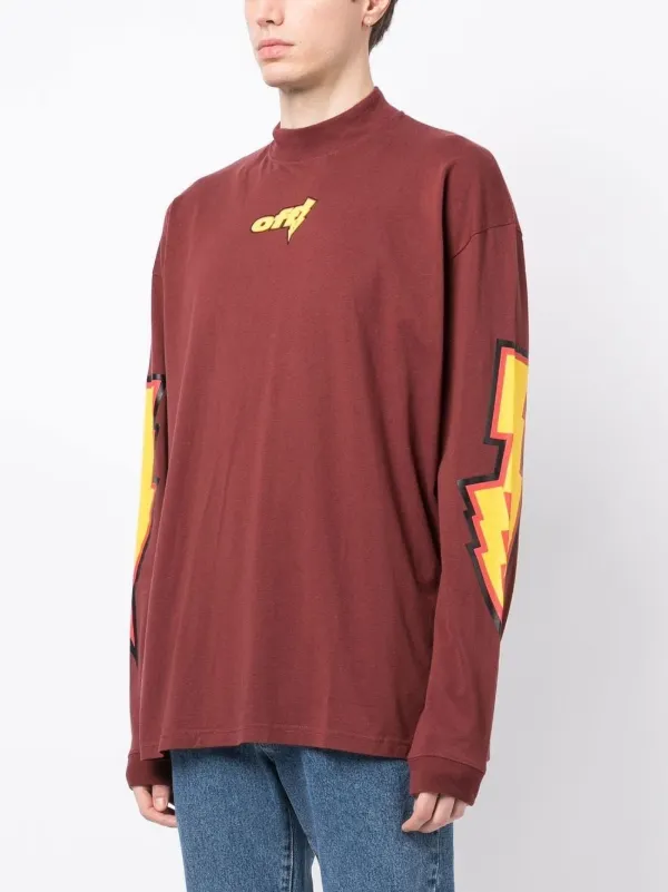 Off-White THUNDER STABLE OVER MOCKNECK Red FARFETCH IN