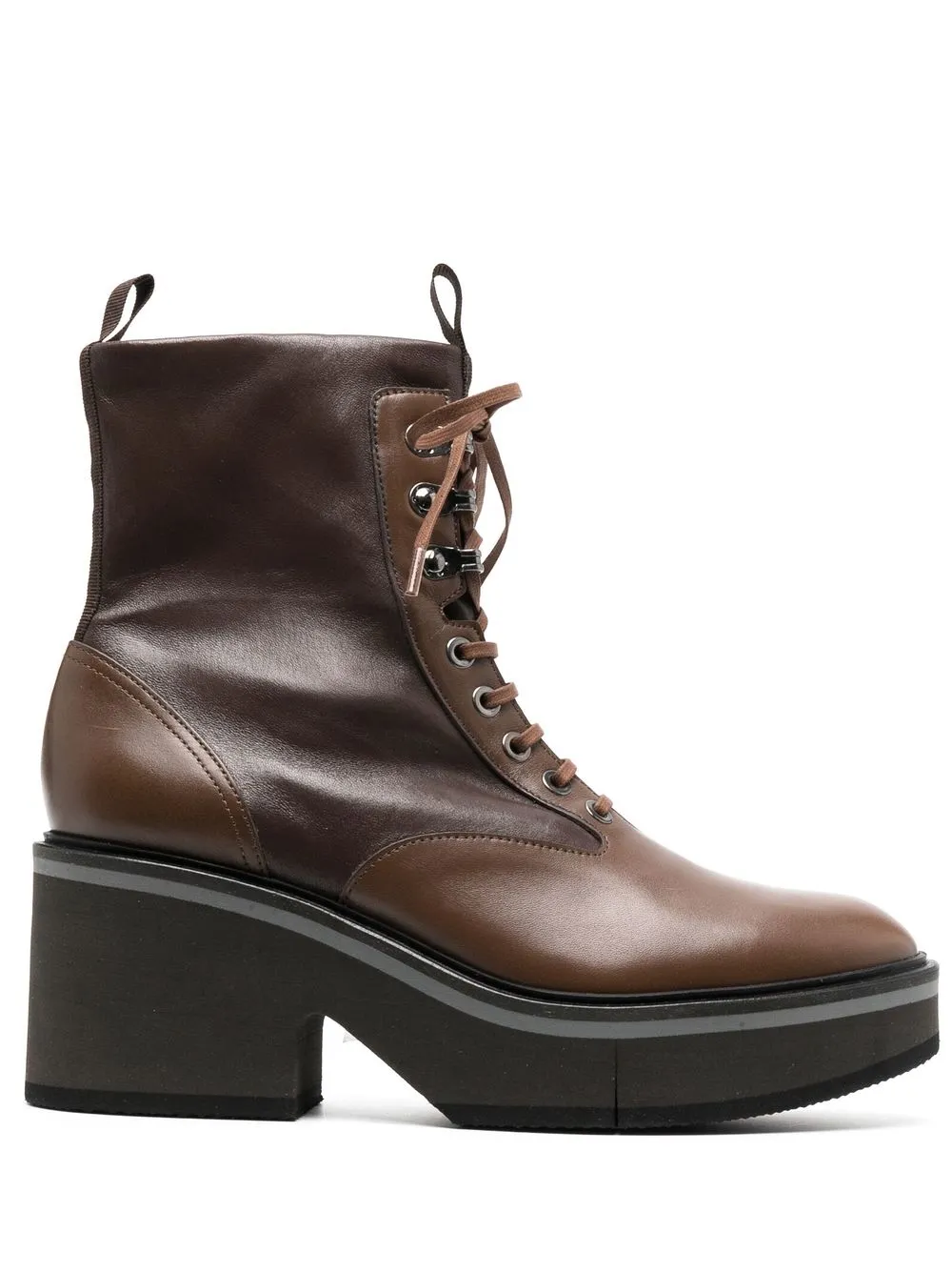 

Clergerie Agnes ankle lace-up 75mm boots - Brown