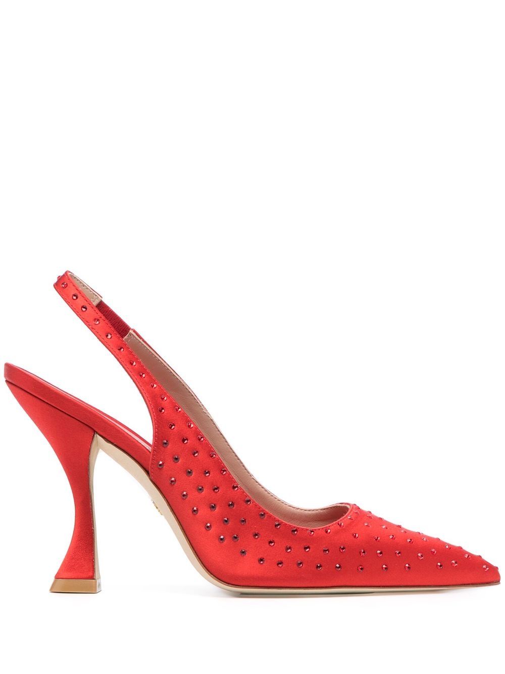 

Stuart Weitzman zapatillas Say con motivo de strass - Rojo