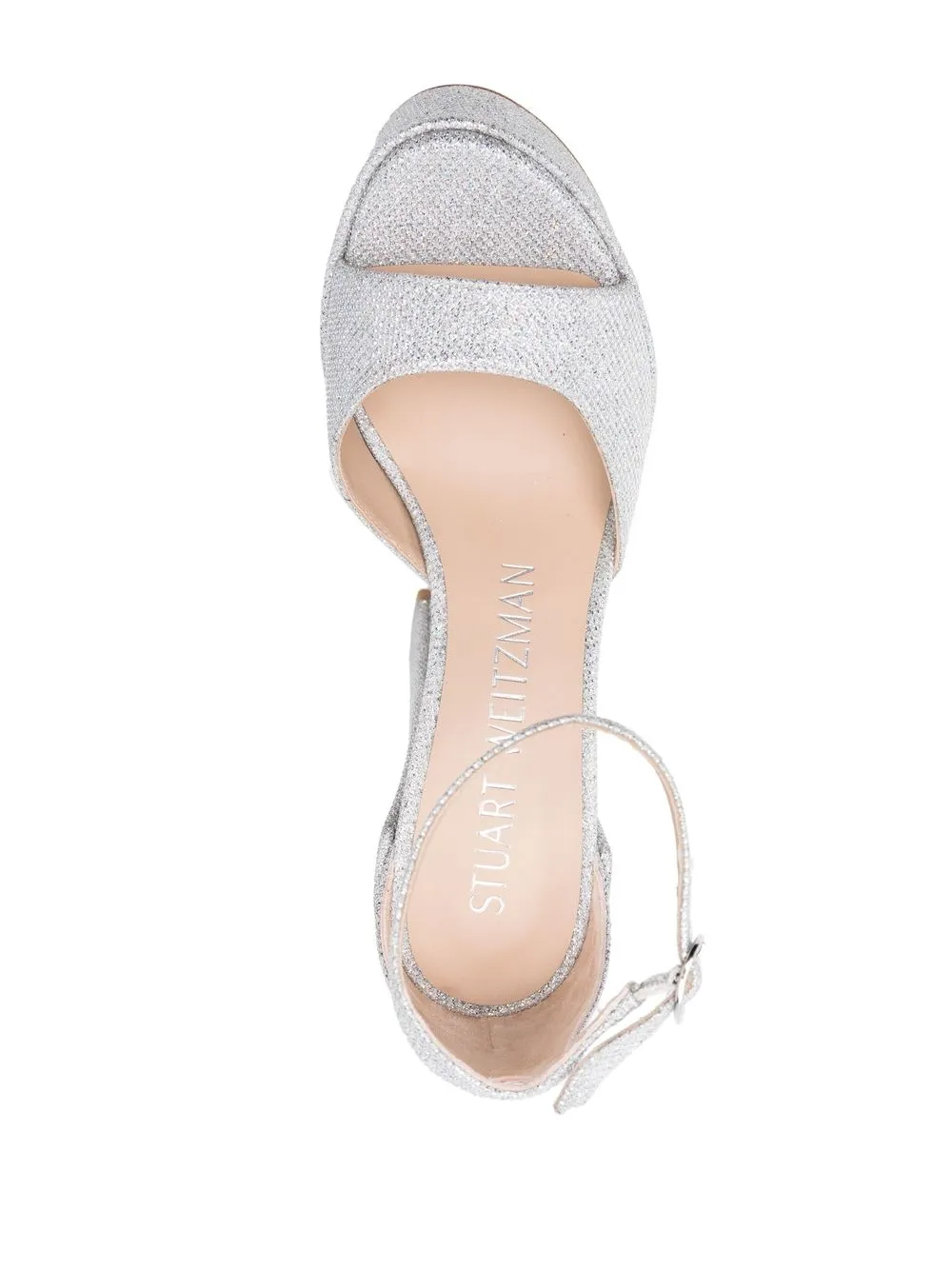 Stuart weitzman silver platform sandals clearance