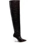 Stuart Weitzman Lucite 100mm thigh-high boots - Red