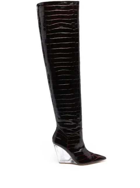Stuart Weitzman Lucite 100mm thigh-high boots