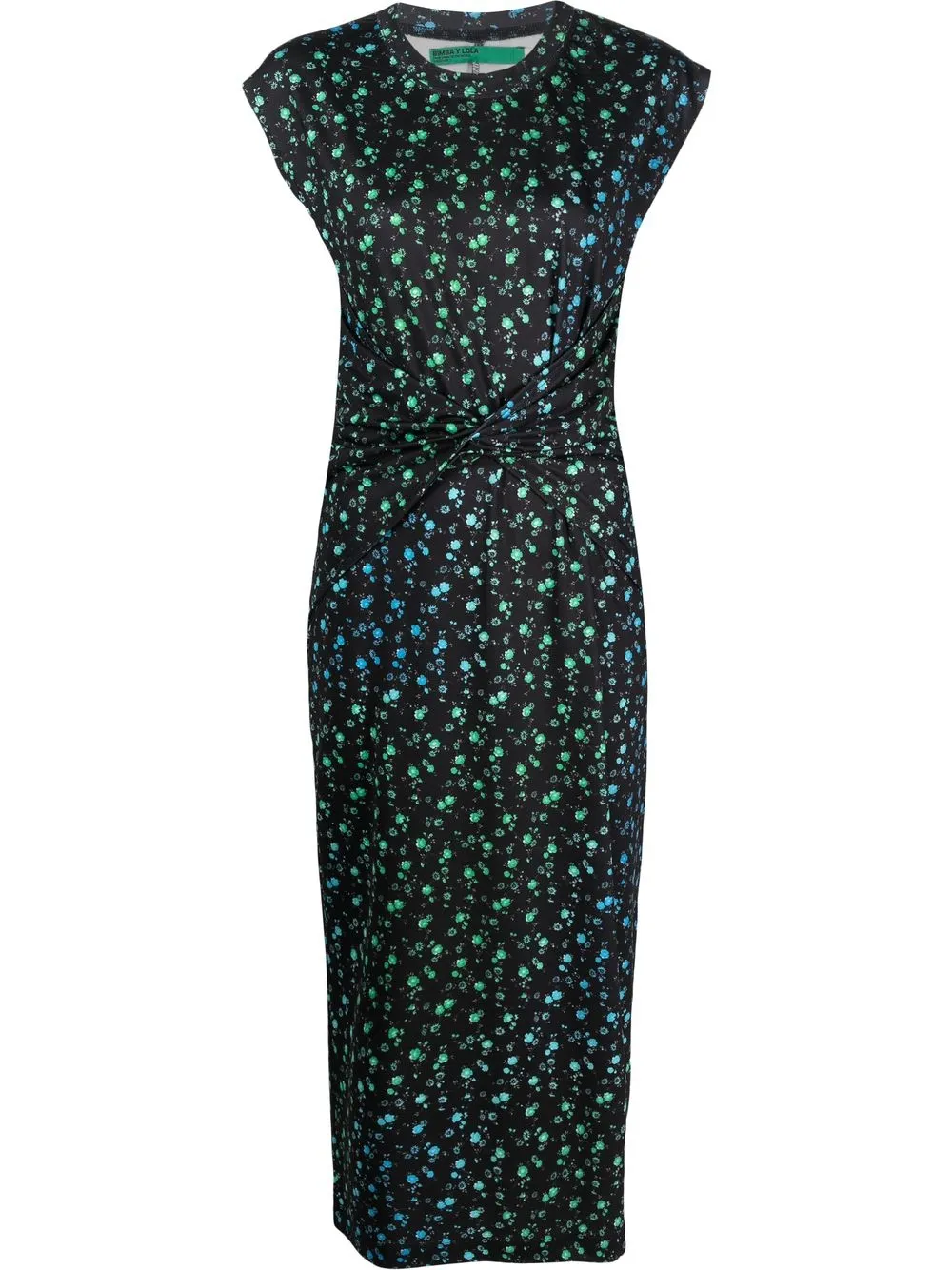 

Bimba y Lola vestido midi Rainbow Flowers - Negro