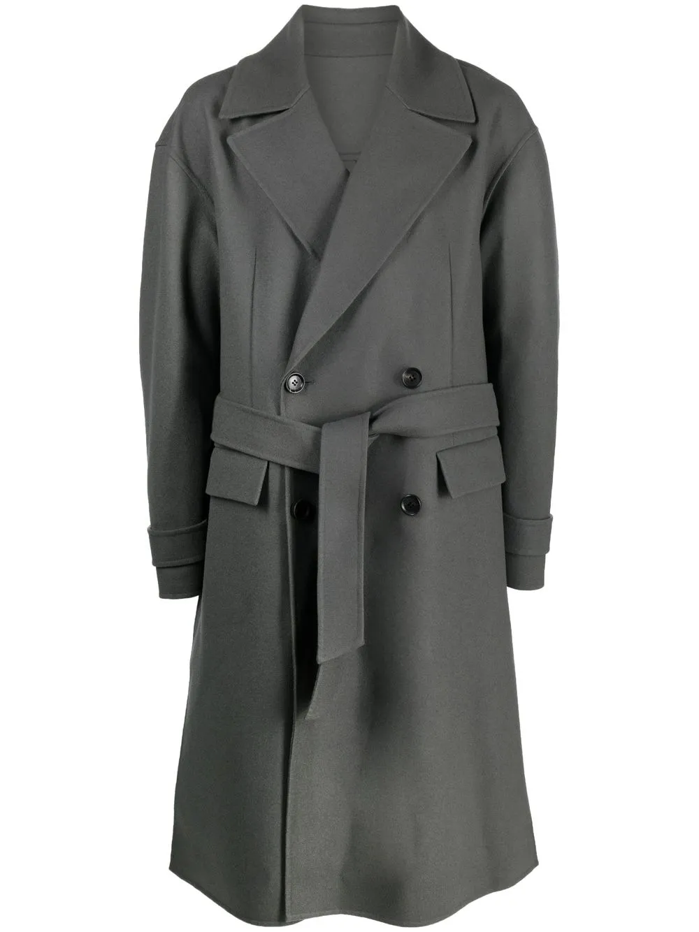 

Juun.J belted double-breasted coat - Grey