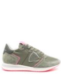 Philippe Model Paris Tropez suede-panelled sneakers - Green