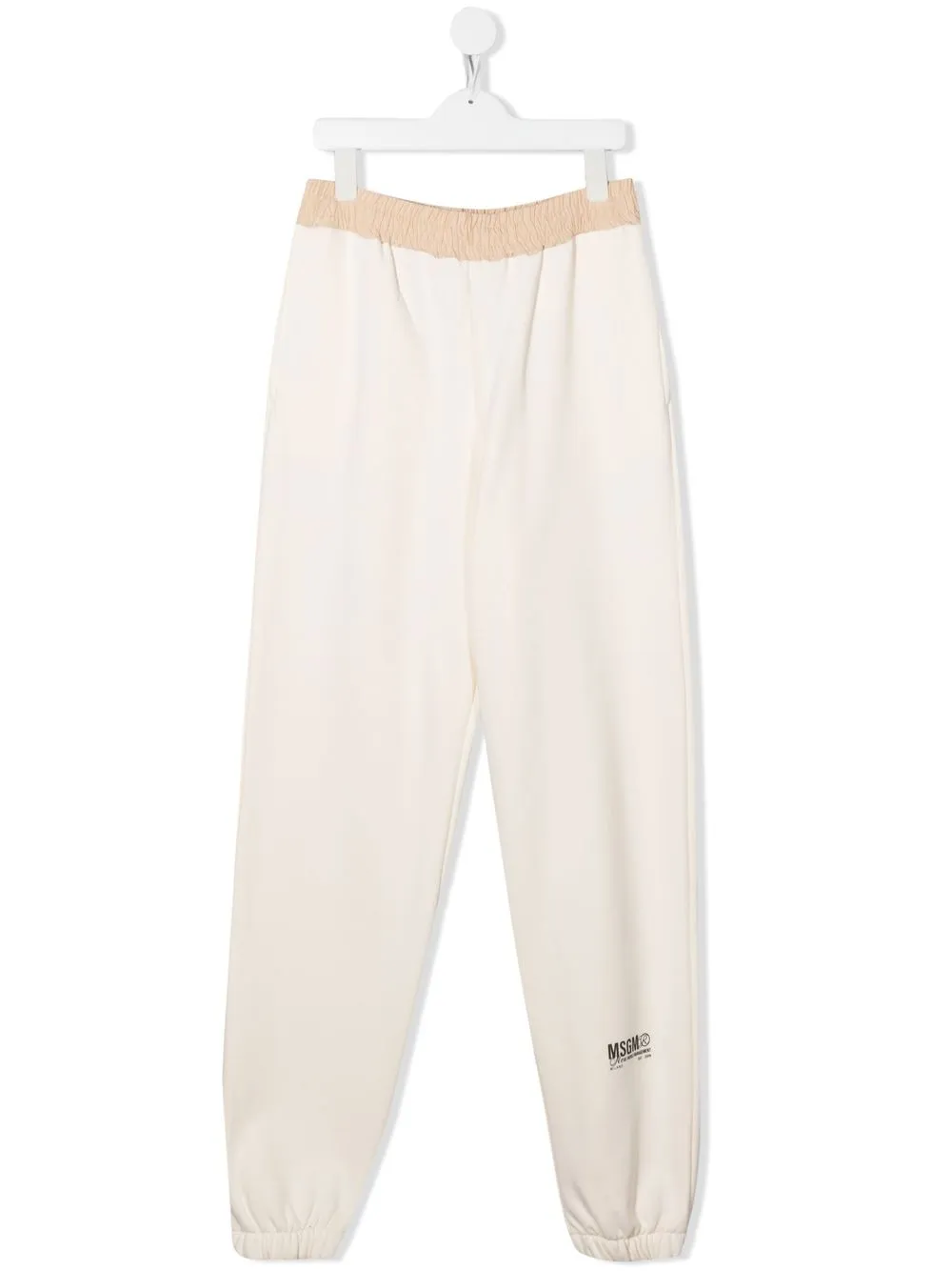 

MSGM Kids pants con parche del logo - Neutro