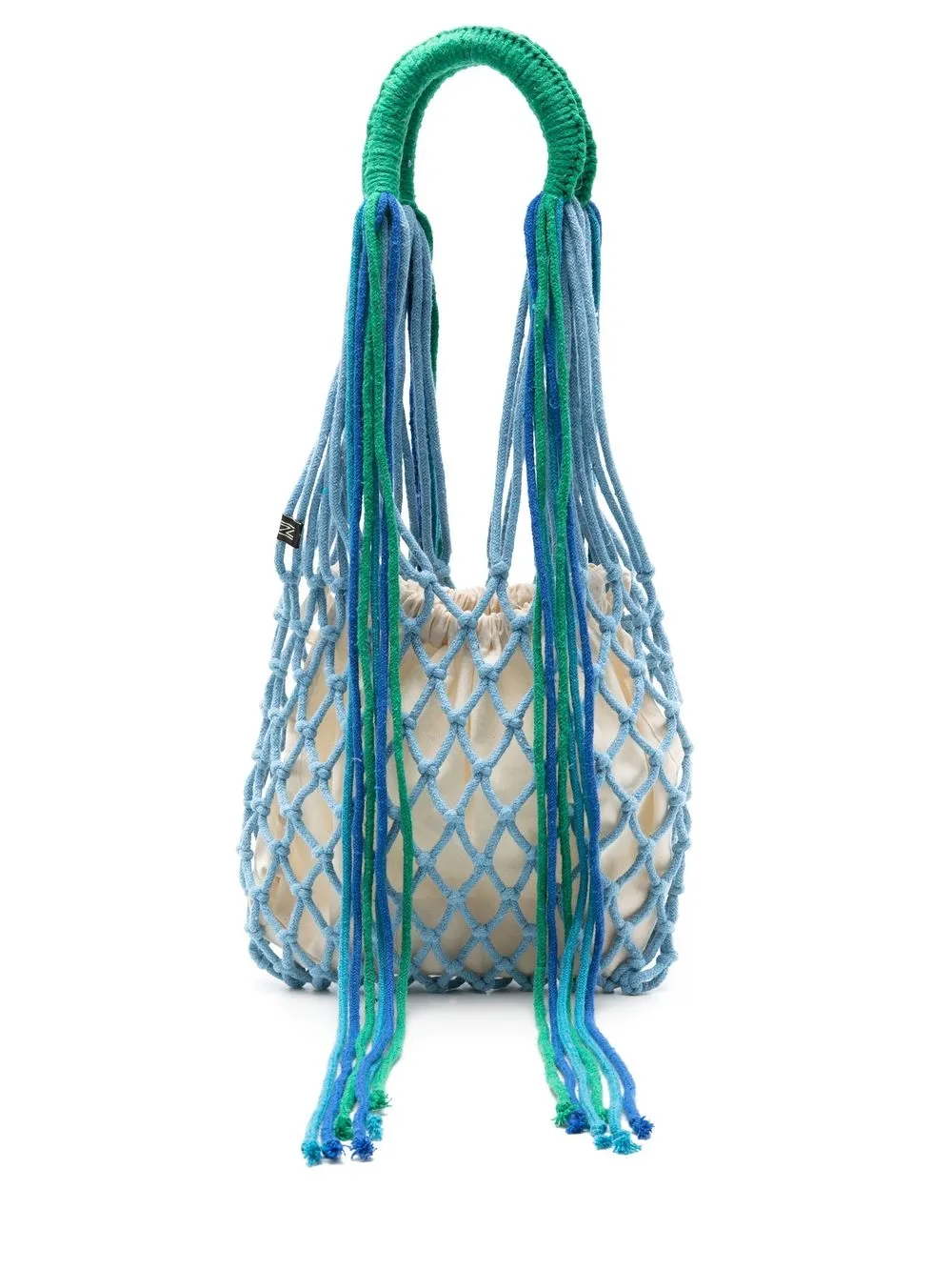 

Nannacay Malala mini macramé tassel shoulder bag - Blue