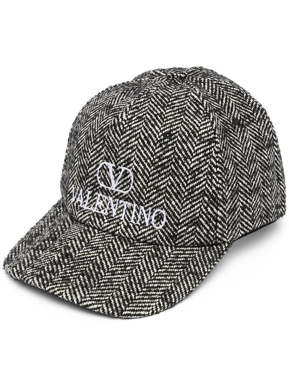 

Valentino gorra con logo bordado y motivo de espiga - Gris