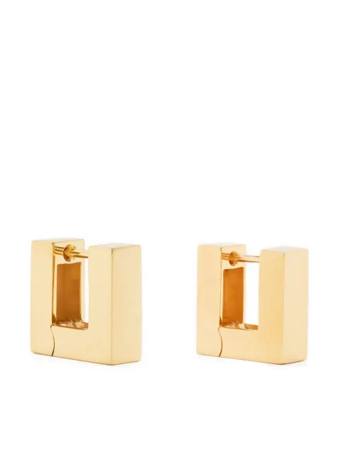 Tom Wood small Square Hoop Satin earrings