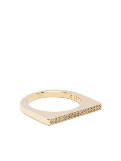 Tom Wood Sleek 9kt gold diamond ring