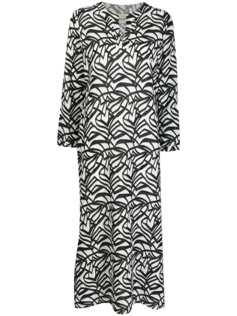 Bambah geometric-pattern print midi dress