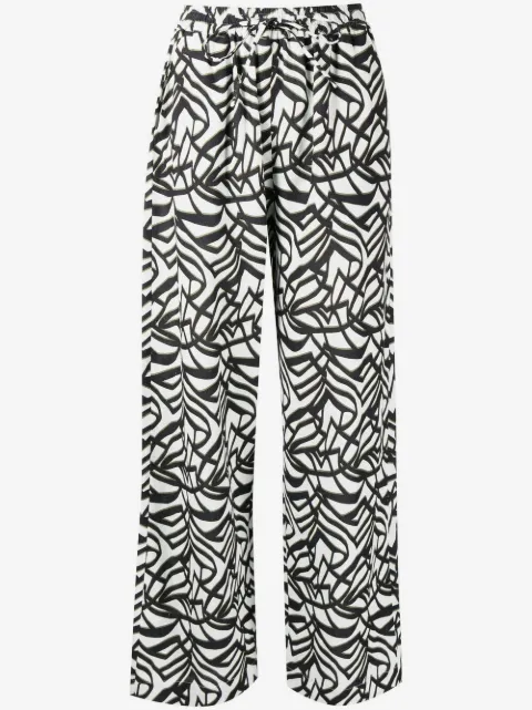 Bambah geometric-print wide-leg trousers
