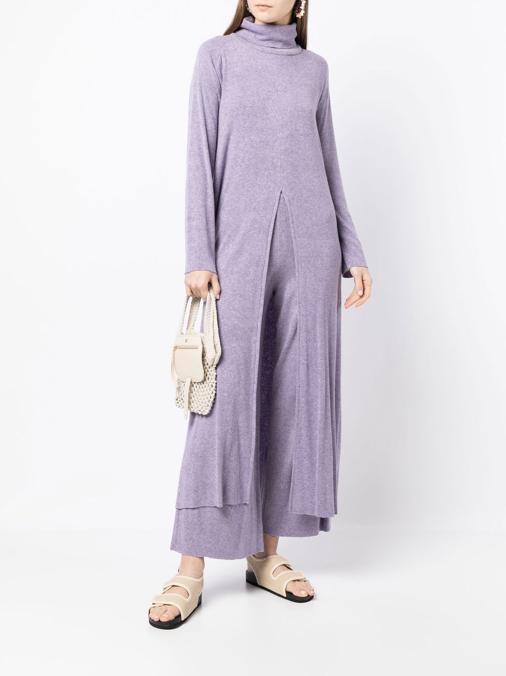 Shop Bambah Aswan Knit Dress In Purple